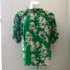 Floral Green Top